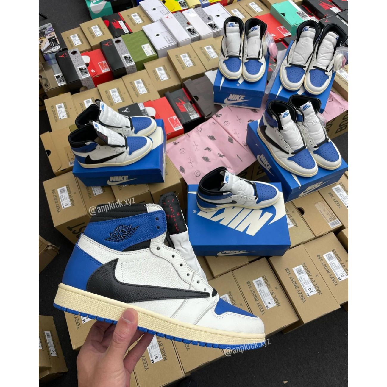 Travis Scott x Air Jordan 1 High OG SP "Military Blue" Collab With Fragment "Cactus Jack Royal" DH3227-105