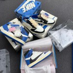 Travis Scott x Air Jordan 1 High OG SP "Military Blue" Collab With Fragment "Cactus Jack Royal" DH3227-105