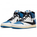 Travis Scott x Air Jordan 1 High OG SP "Military Blue" Collab With Fragment "Cactus Jack Royal" DH3227-105