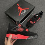 Air Jordan 4 "Red Thunder" Black/White-Red CT8527-016