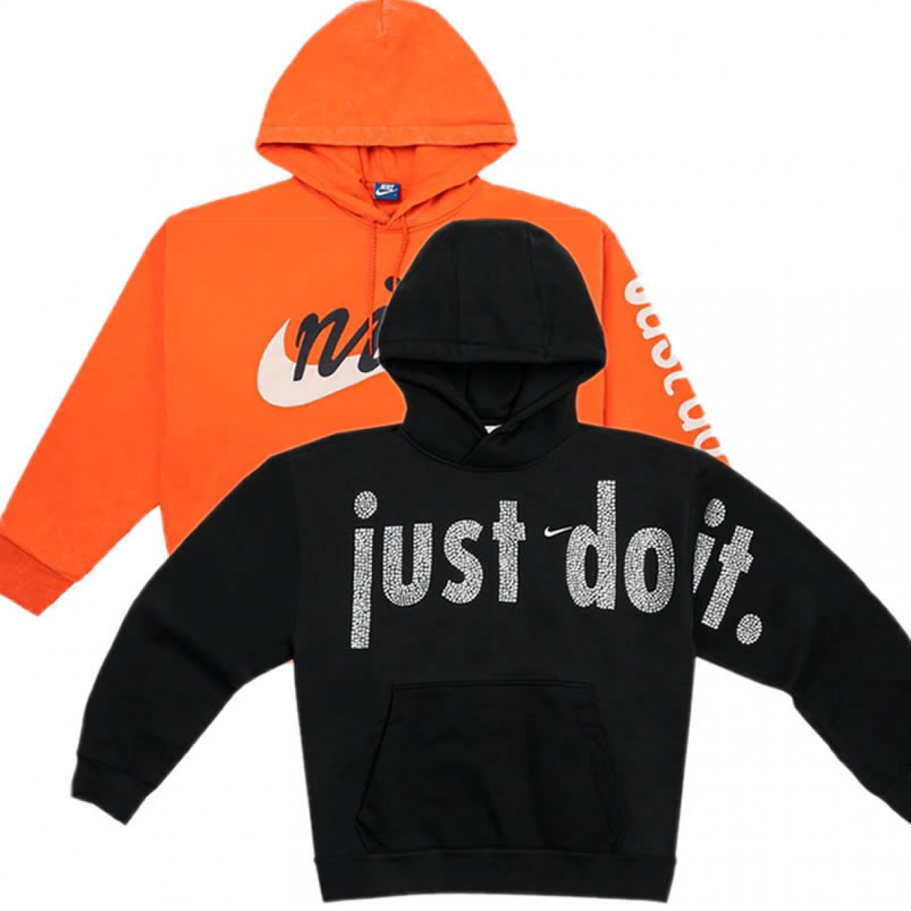 Nike Just Do It Hoodie Black & Orange