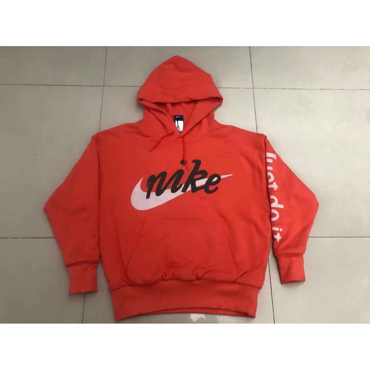 Nike Just Do It Hoodie Black & Orange