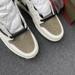 Travis Scott x Air Jordan 1 High OG SP "White Brown/Black" x Fragment Custom Making