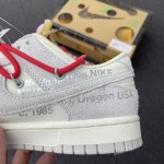 Off-White x Nike SB Dunk Low Lot 33 of 50 "Sail/Neutral Grey-Chile Red" DJ0950-118