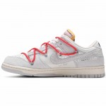 Off-White x Nike SB Dunk Low Lot 33 of 50 "Sail/Neutral Grey-Chile Red" DJ0950-118