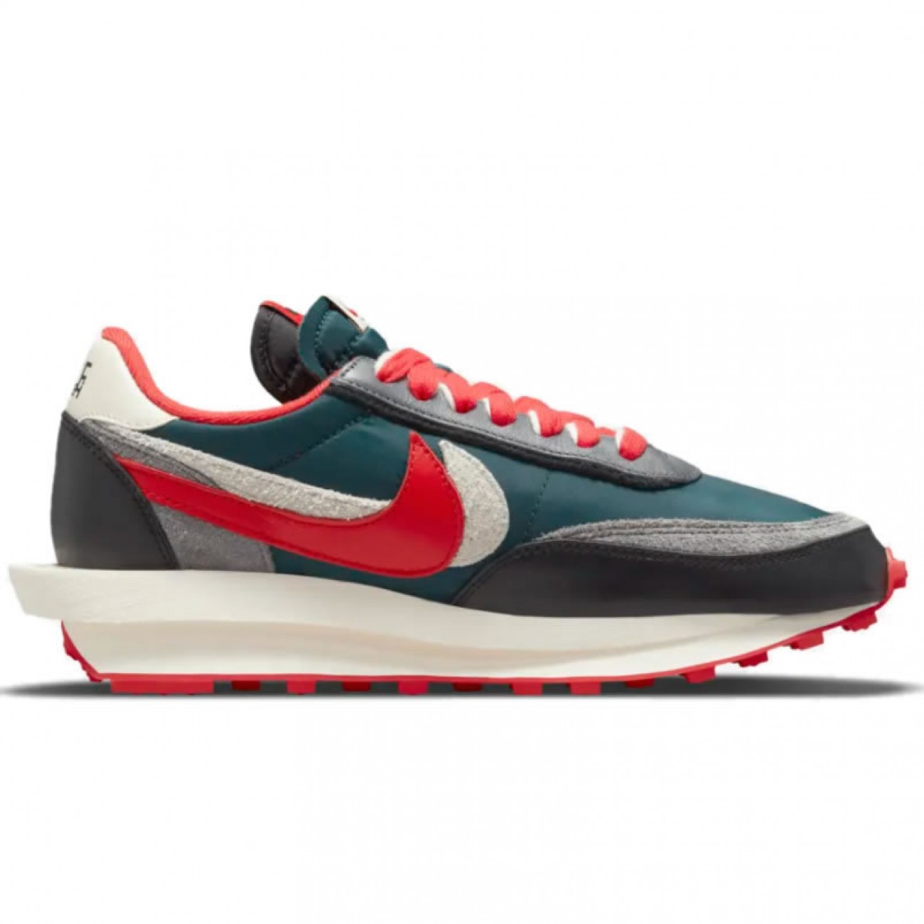 sacai x Undercover x Nike LDWaffle "Midnight Spruce/University Red" DJ4877-300