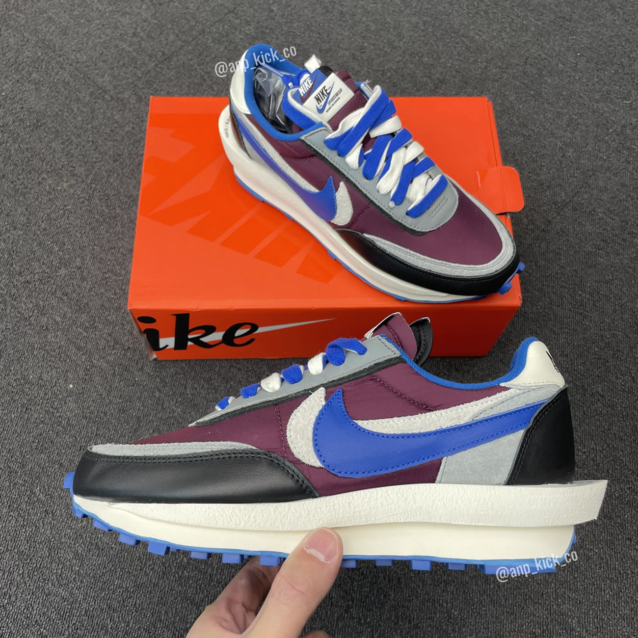 sacai x Undercover x Nike LDWaffle "Night Maroon Team Royal" DJ4877-600