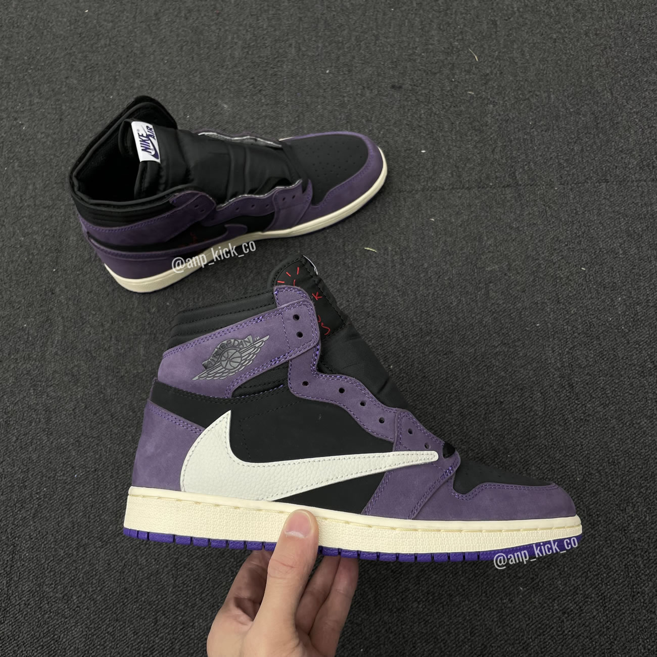 Travis Scott x Air Jordan 1 High OG SP "Purple/Black" Custom Making