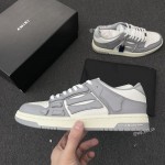 A.M.I.R.I Skel Top Low Leather Sneakers Grey White MFS003-043