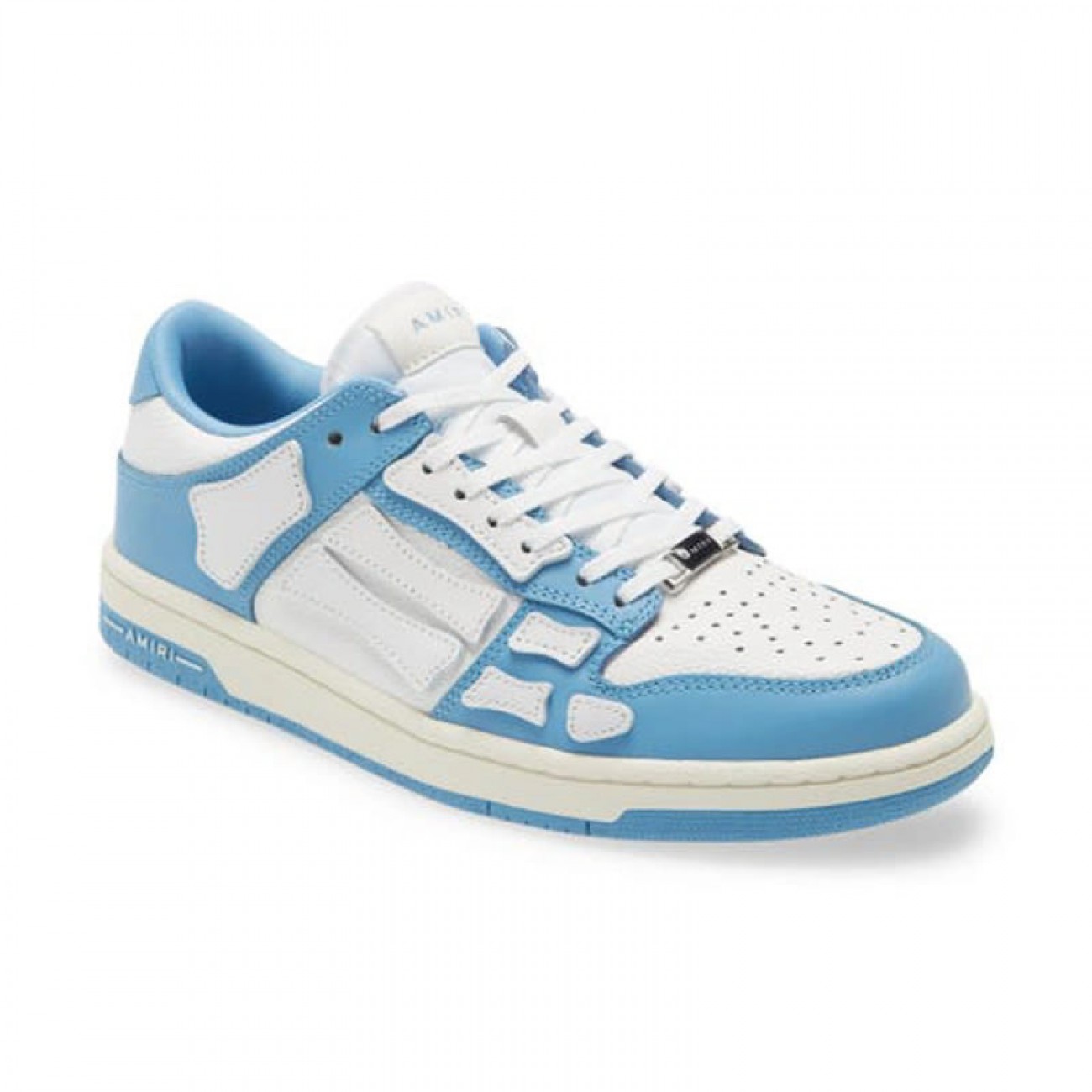 A.M.I.R.I Skel Top Low Leather Sneakers Blue MFS003-462