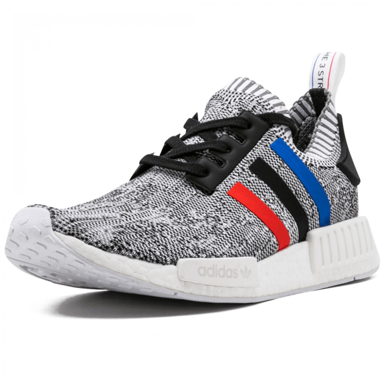 ADIDAS NMD R1 PRIMEKNIT TRICOLOR WHITE