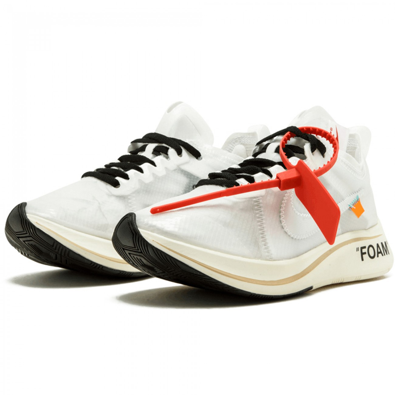 OFF-WHITE X NIKE ZOOM FLY "WHITE/WHITE-MUSLIN"