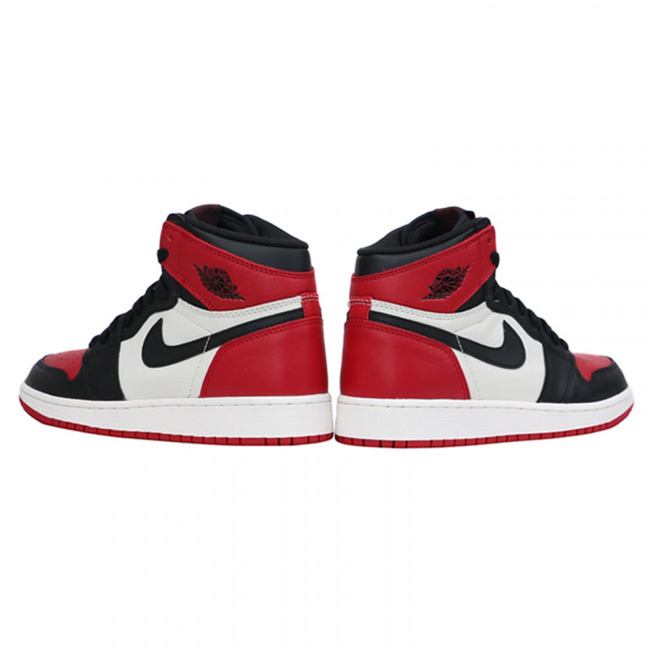 Air Jordan 1 "Bred Toe" Womens GS "Red and Black Jordans" Shoes 575441-610