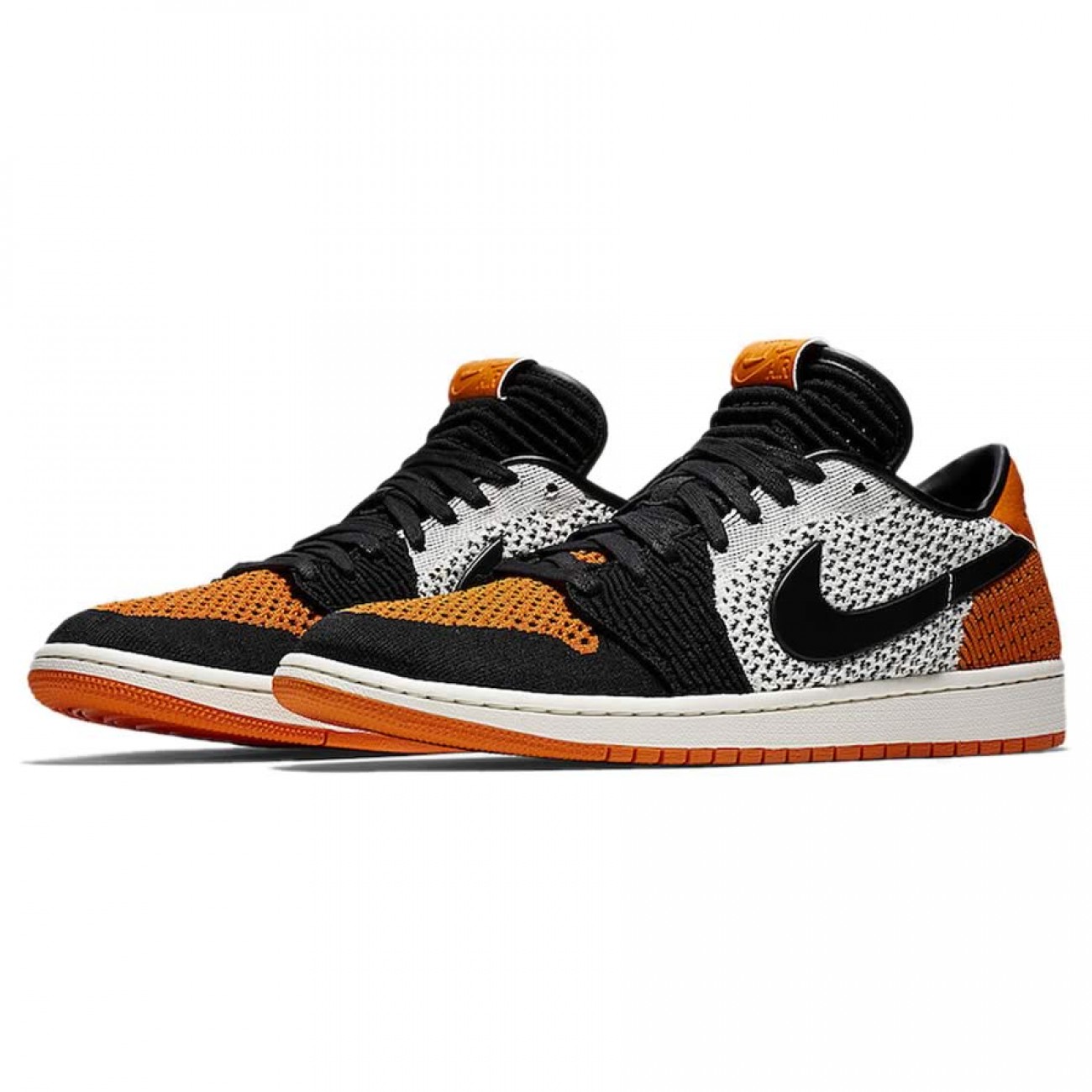 Air Jordan 1 Low Flyknit "Shattered Backboard" Black/White/Orange AH4506-100