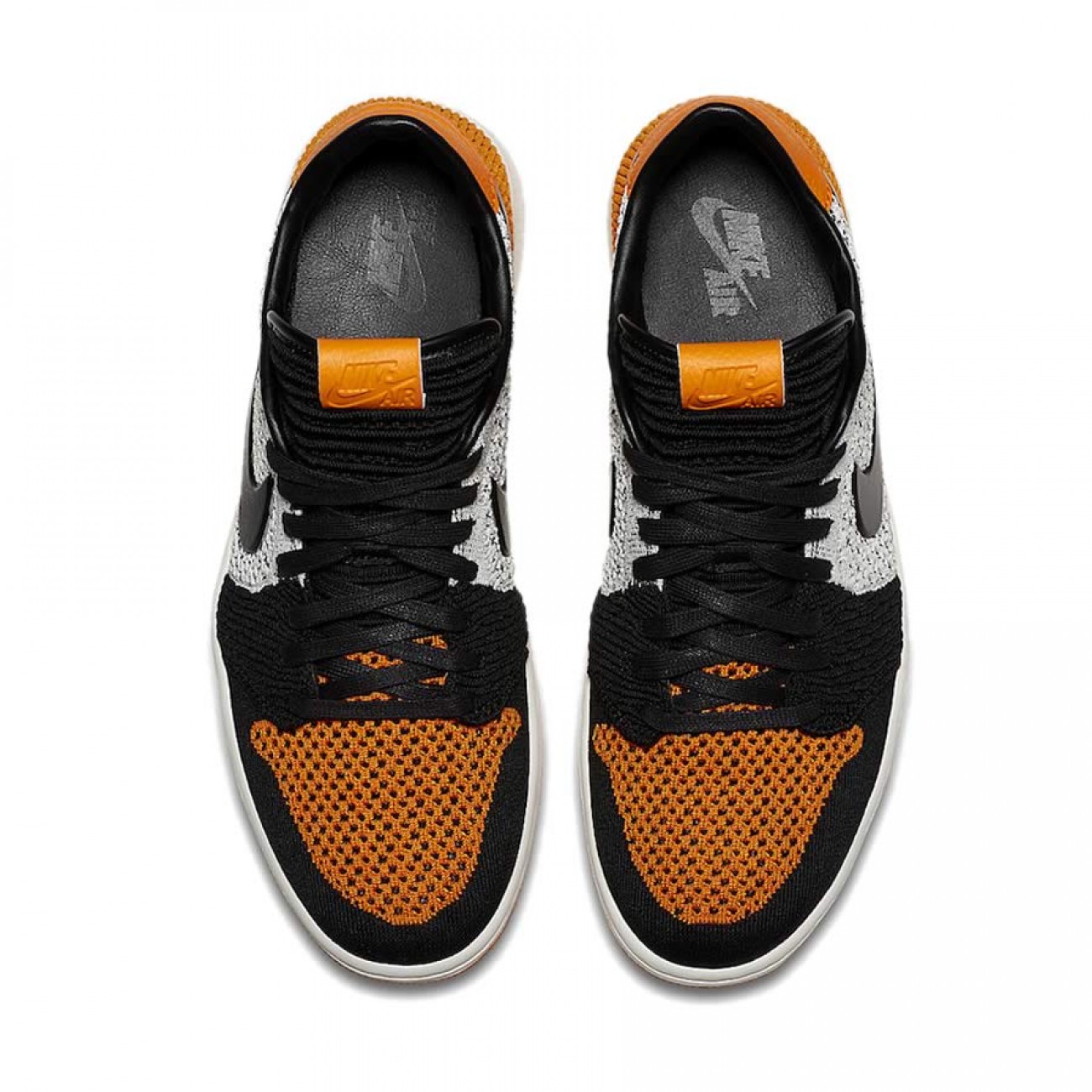 Air Jordan 1 Low Flyknit "Shattered Backboard" Black/White/Orange AH4506-100