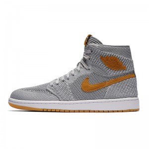 Air Jordon1 Flyknit "Grey/Orange" 919704-025