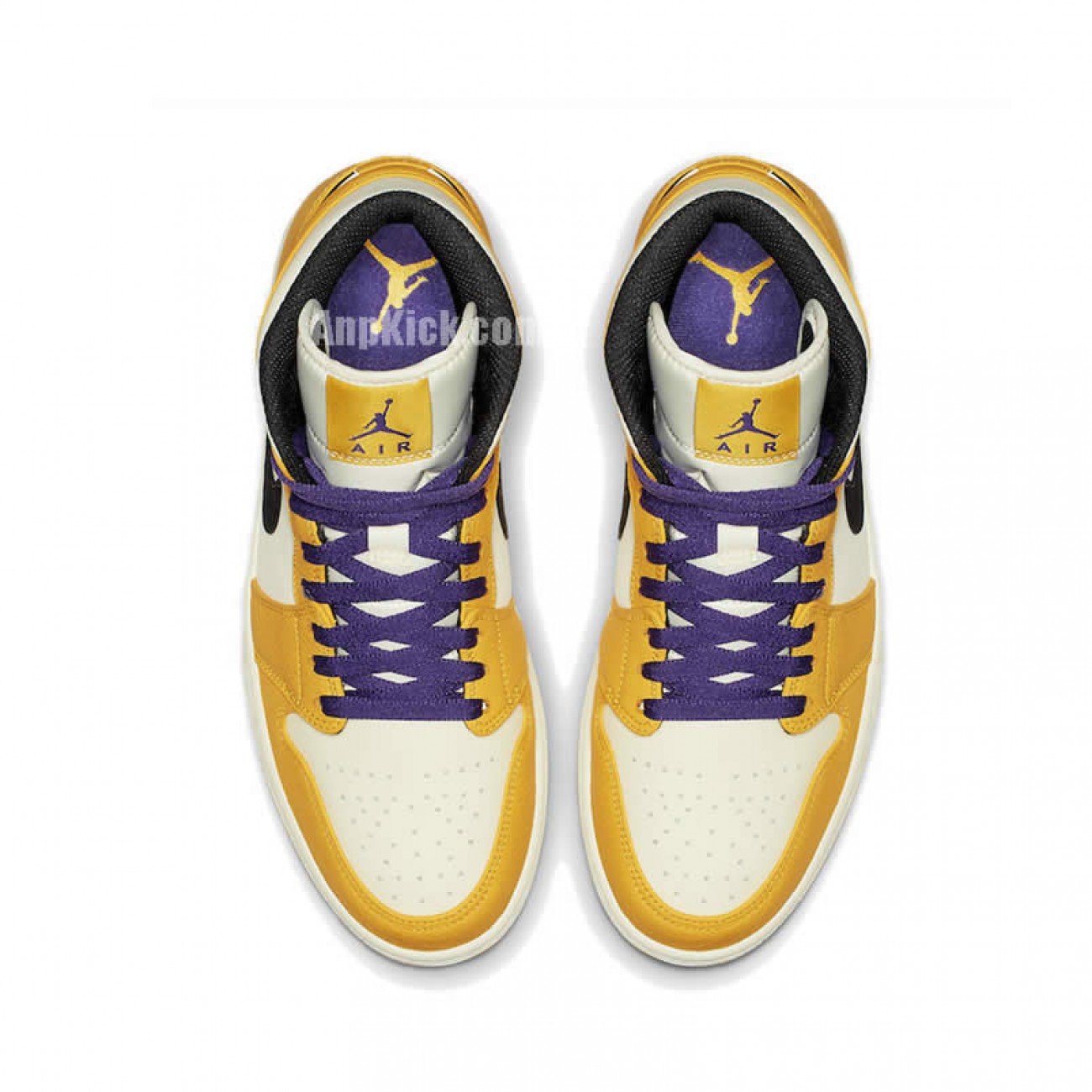 Air Jordan 1 Mid 2019 "Lakers" Yellow Purple Release Date 852542-700