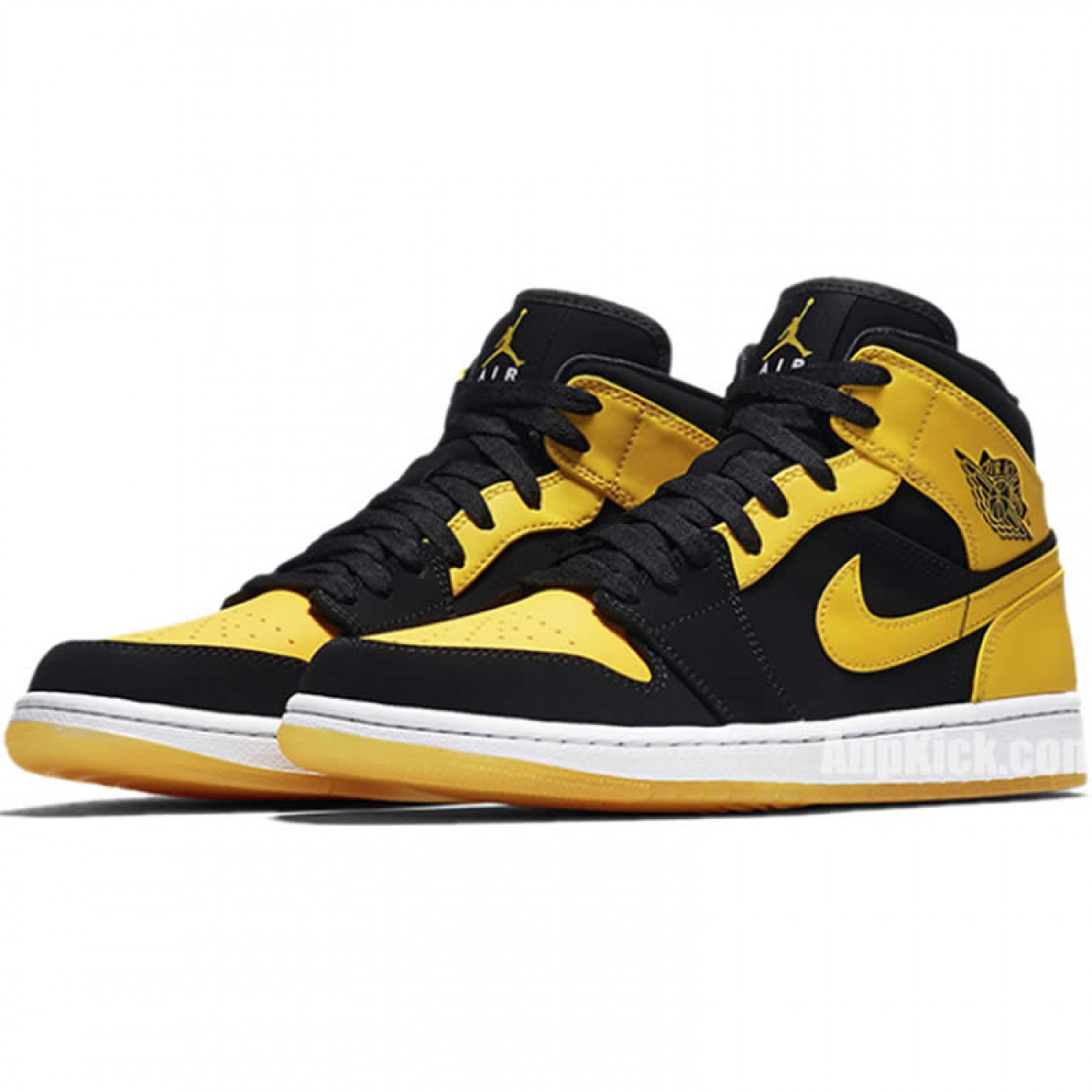 Air Jordan 1 Mid New Love 2017 Black And Yellow 136085-072