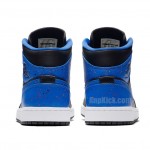 Air Jordan 1 Mid "Royal Blue" Paint Splatter Shoes 554724-048