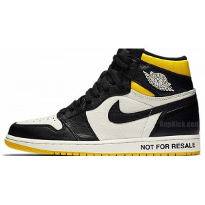 Air Jordan 1 "NO L'S" Not For Resale Black/Yellow For Sale 861428-107