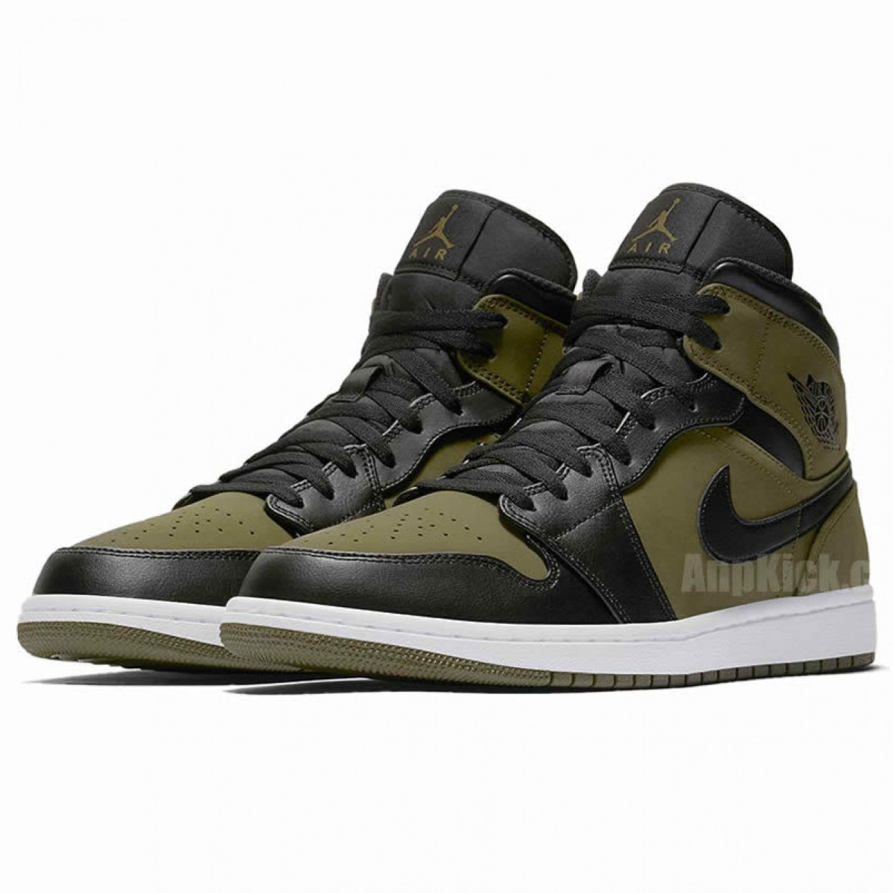 Nike Air Jordan 1 Mid "Dark Olive Canvas" Release Date 554724-301