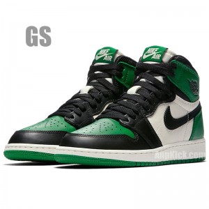 "Pine Green" New Air Jordan 1 High OG Mens GS Shoes 555088-302 Release Date