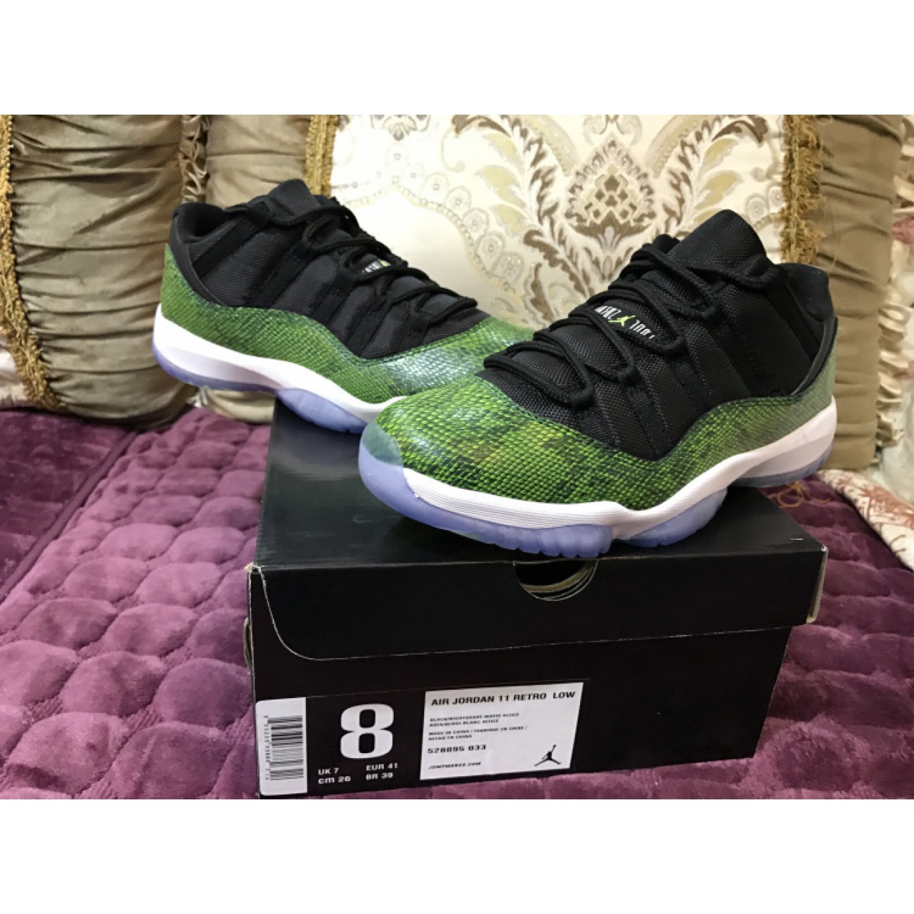 Air Jordan 11 Low Green Snake 528895-033