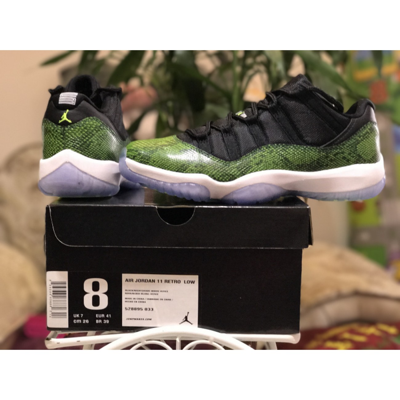 Air Jordan 11 Low Green Snake 528895-033