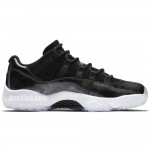 Air Jordan 11 Low "Barons" Black On Feet Grade School For Sale 528895-010