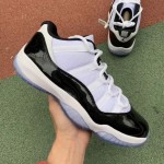 Air Jordan 11 Low Concord Mens & BG (GS) White/Black AJ11 Shoes 528896-153