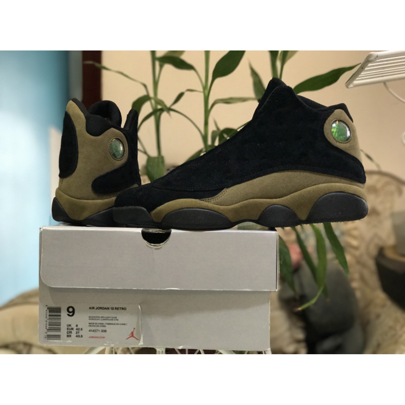 Air Jordan 13 "Olive" Jumpman Logo 414571-006 