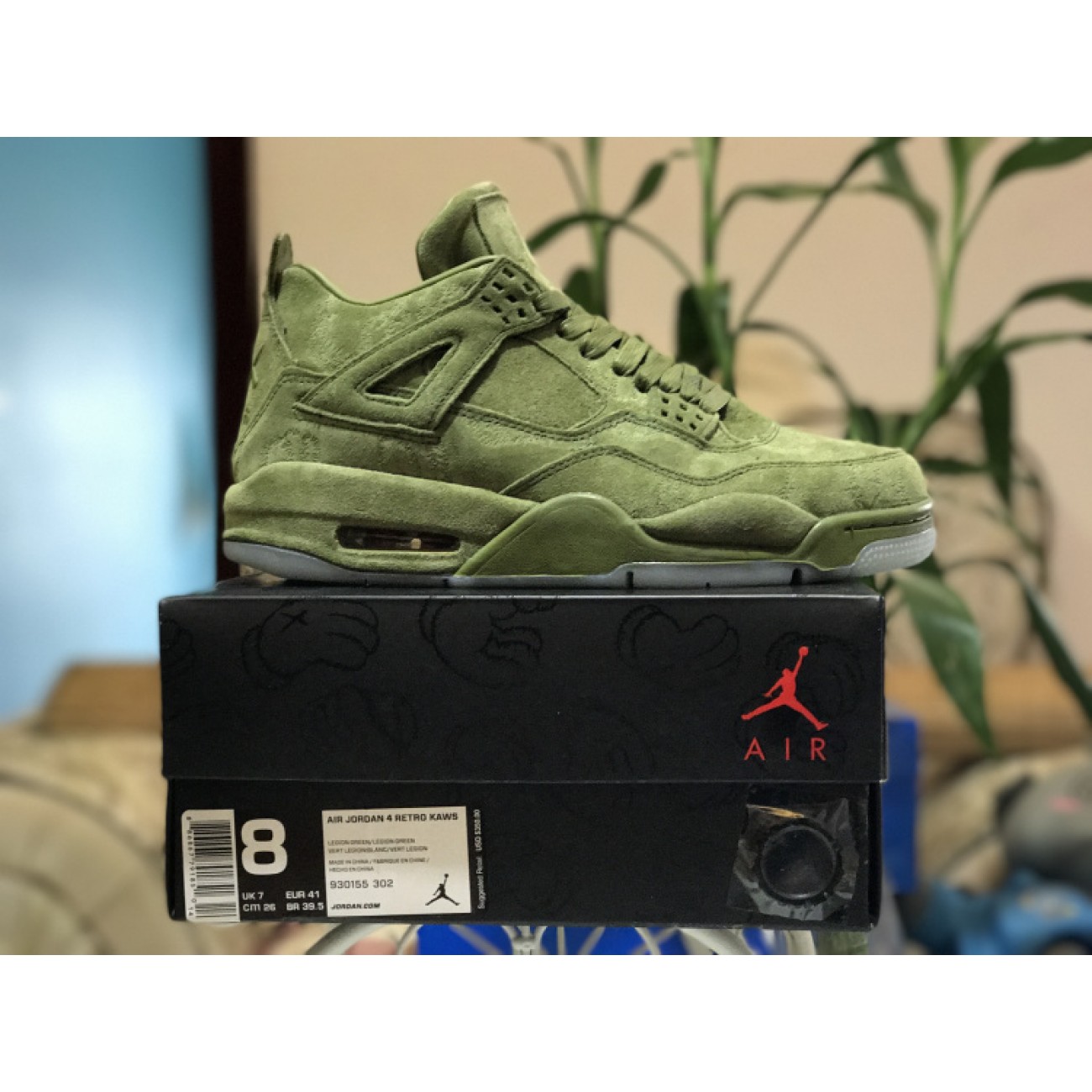 Air Jordan 4 x KAWS Green 930155-302