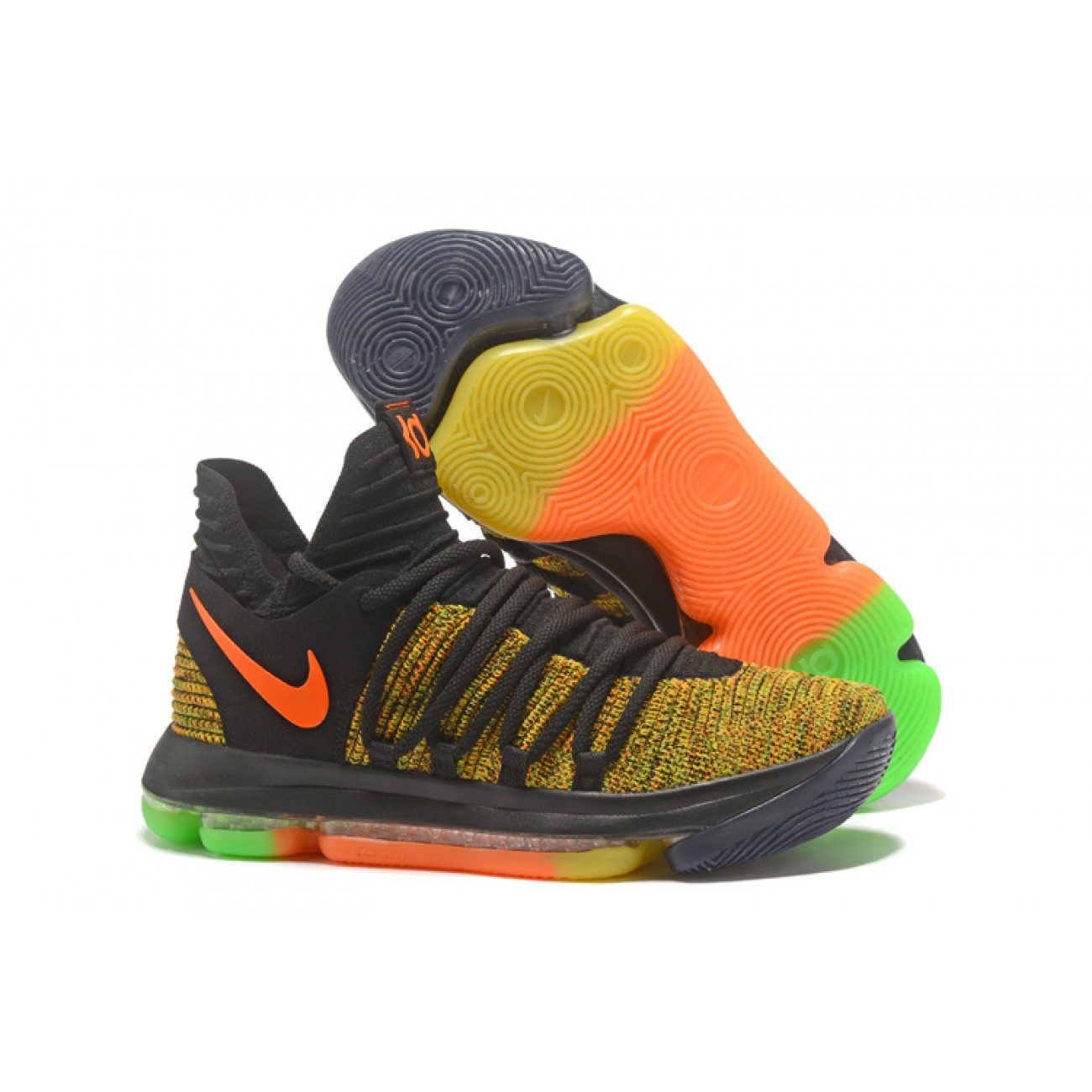 Kevin Durant KD10 "Peach Jam" Black/Orange/Green