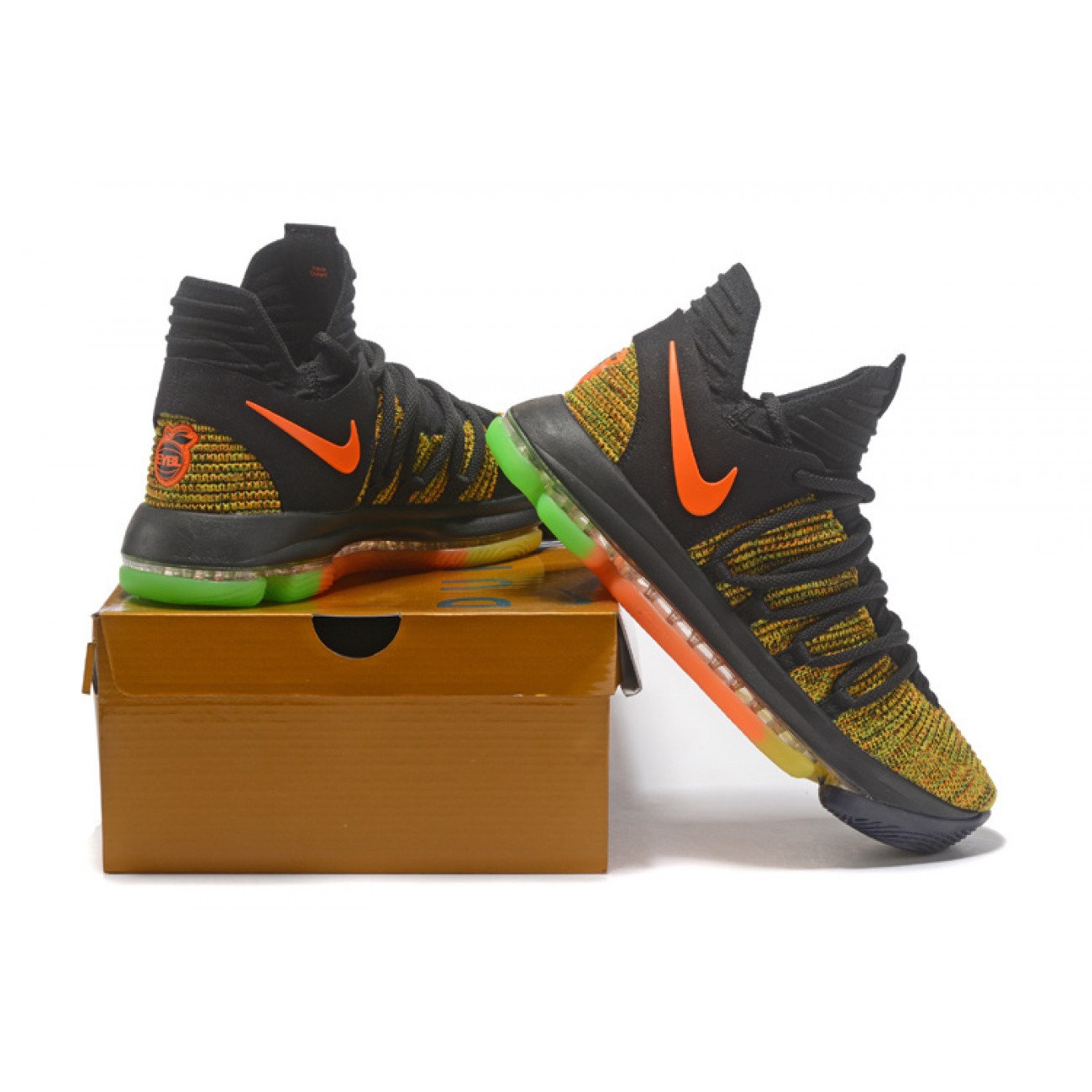 Kevin Durant KD10 "Peach Jam" Black/Orange/Green