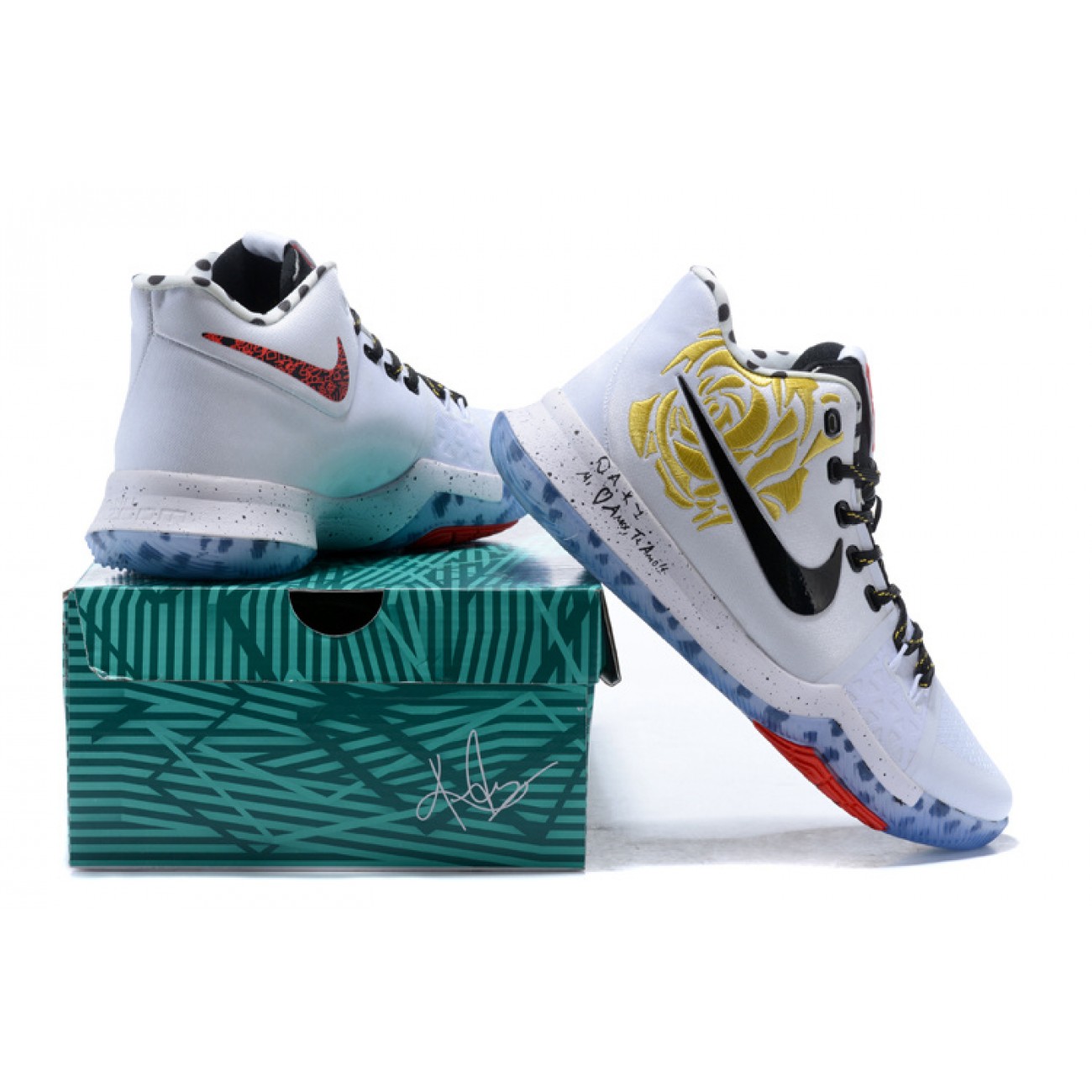 Kyrie 3 "Dedication" White/Black/Gold