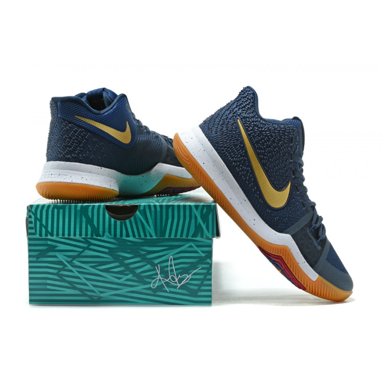 Kyrie 3 Deep Blue/Gold