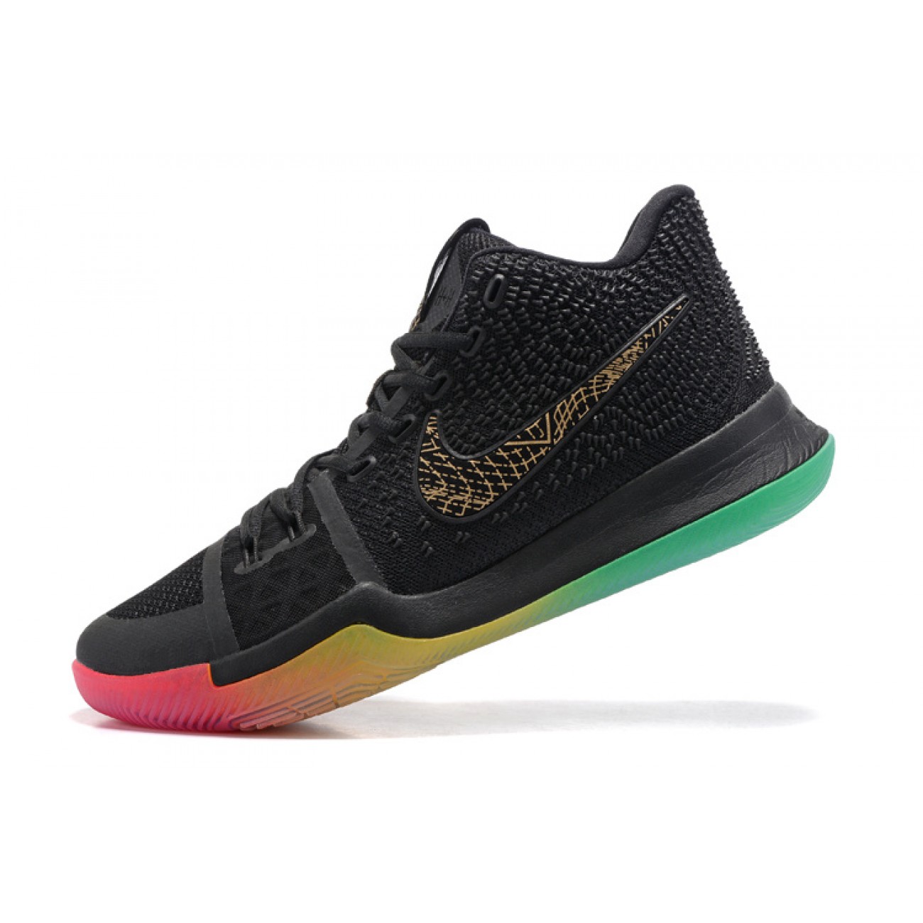 Kyrie 3 "Rainbow" Black/Gold/Colorful