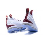 Lebron 15 White/Wine Red