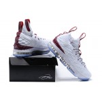 Lebron 15 White/Wine Red