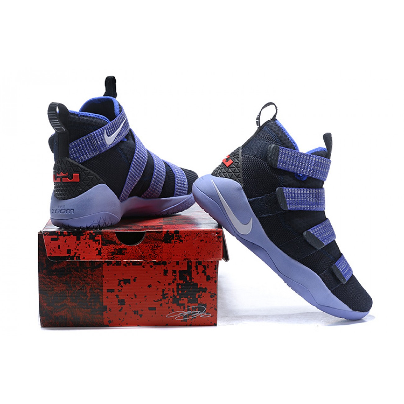 Lebron Soldier 11 Black/Deep Blue/Grey