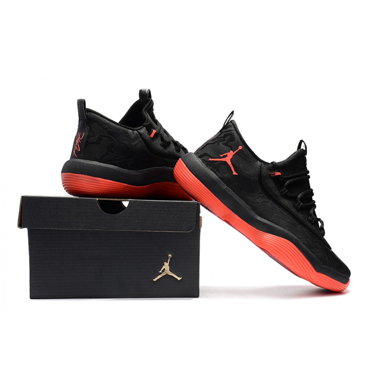 Air Jordan Super Fly Low Basketball Shoes Black/Red