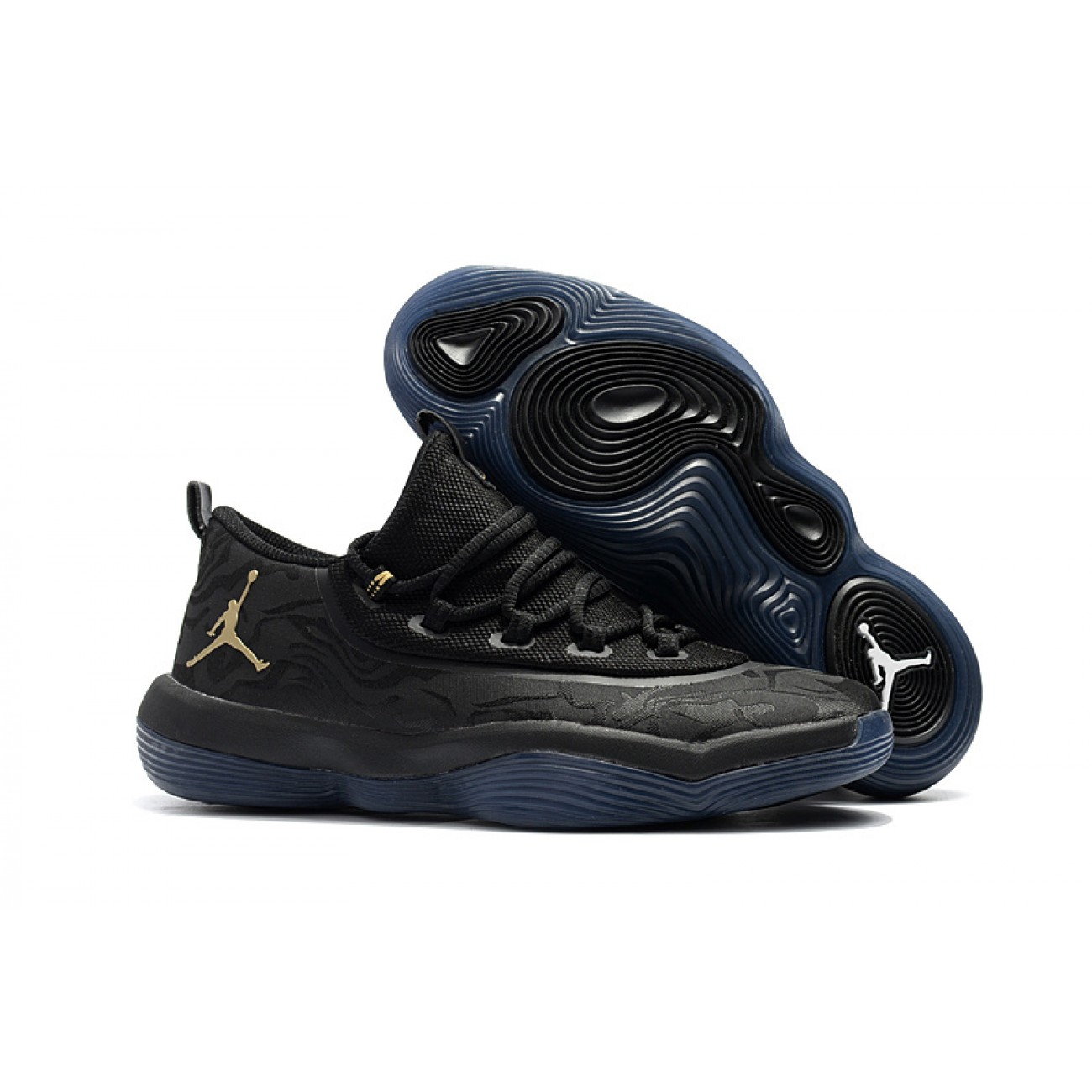 Air Jordan Super Fly Low Basketball Shoes Black/Gold