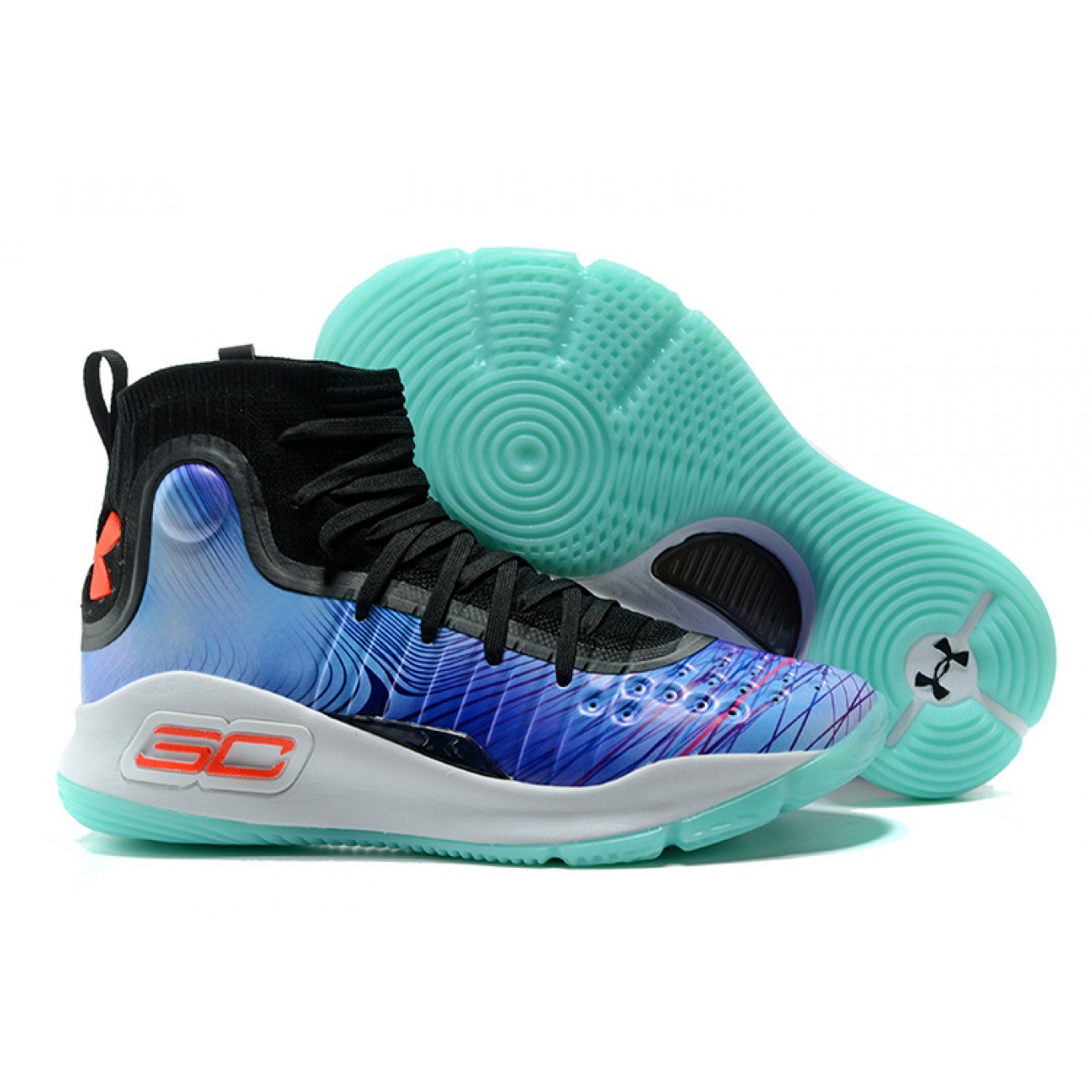 Under Armour UA Curry 4 "Tai Chi" Black/Lightblue