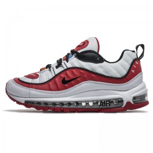 Off-White Virgil Abloh x Nike Air Max 98 White/Red Wmns Mens Size Shoes For Sale AJ6302-113