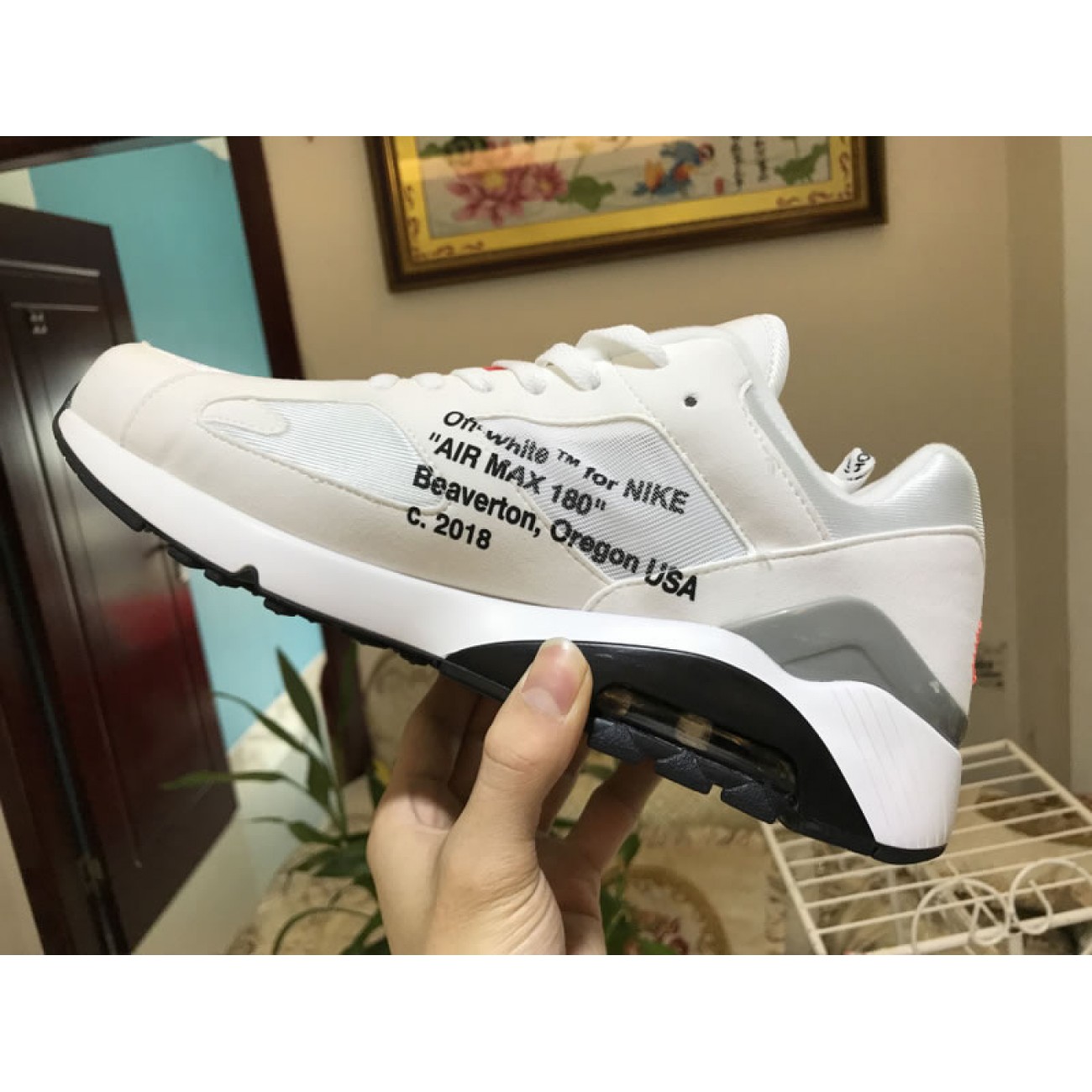 Off White x Air Max 180 OG Black White AQ5287-002