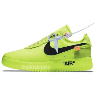 Off-White x Nike Air Force 1 Low "Volt" Green Release Date AO4606-700