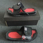 Air Jordan Hydro XI AJ11 Black Red Sandals Slippers