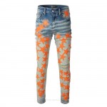 AMIRI Chemist Denim Stars Skinny Jean orange