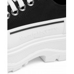 Alexander McQueen Tread Slick Low Lace Up Black White