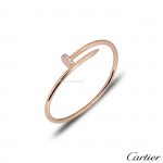 Cartier Rose Gold Silver Diamond Juste Un Clou Bracelet Size 16 B6048516